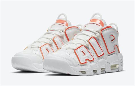 nike uptempo weiß orange|nike uptempo sneakers.